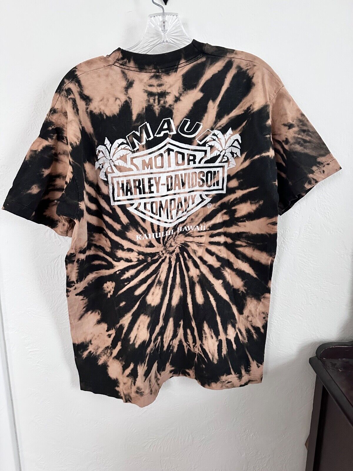 Vtg Harley Davidson T-Shirt 1990s Large Tie Dye - image 1