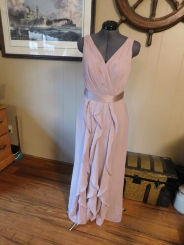 BEAUTIFUL "WHITE BY VERA WANG" MAUVE RUFFLEY POLY… - image 1