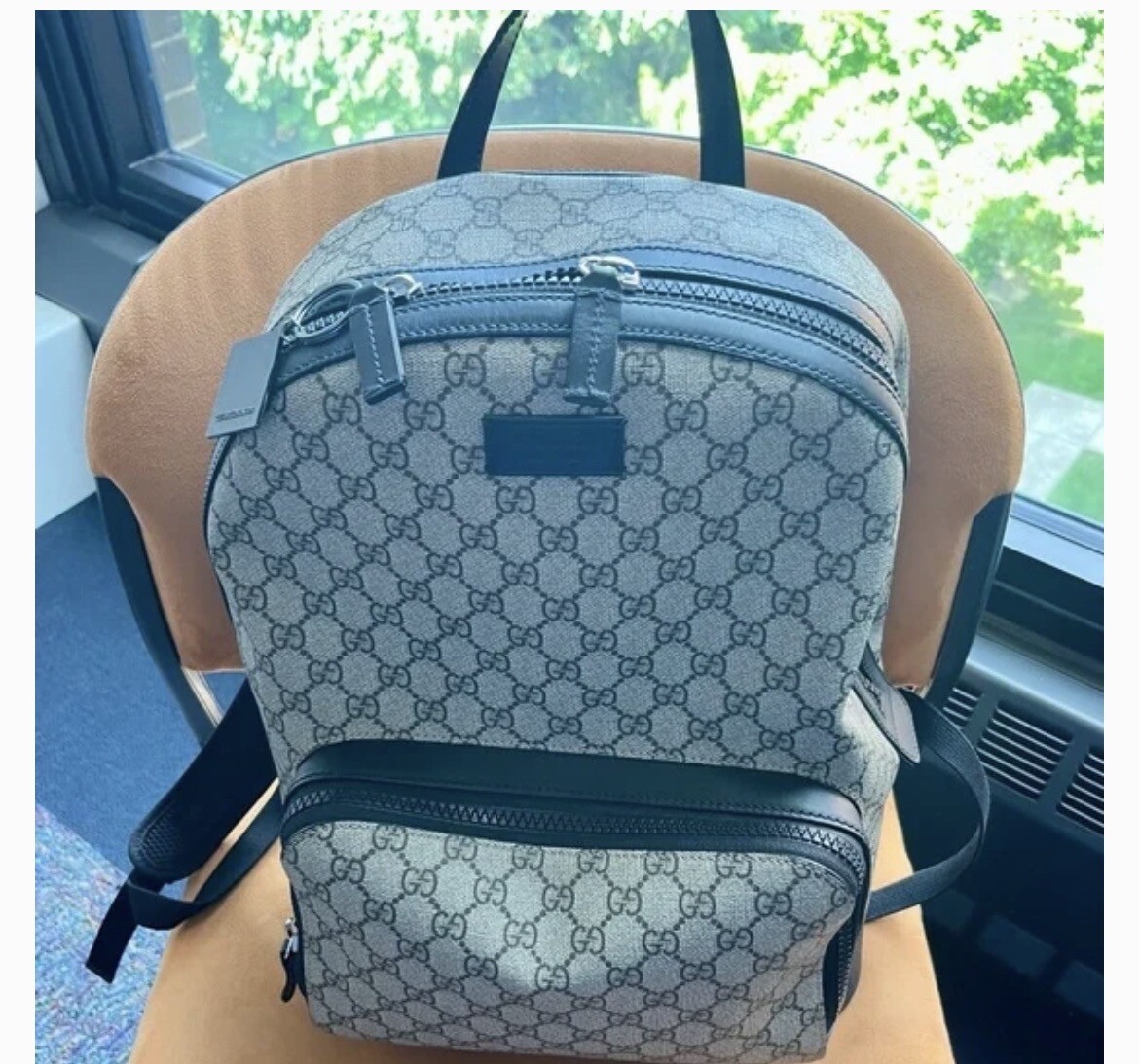 Authentic Gucci GG Supreme Monogram unisex backpa… - image 2