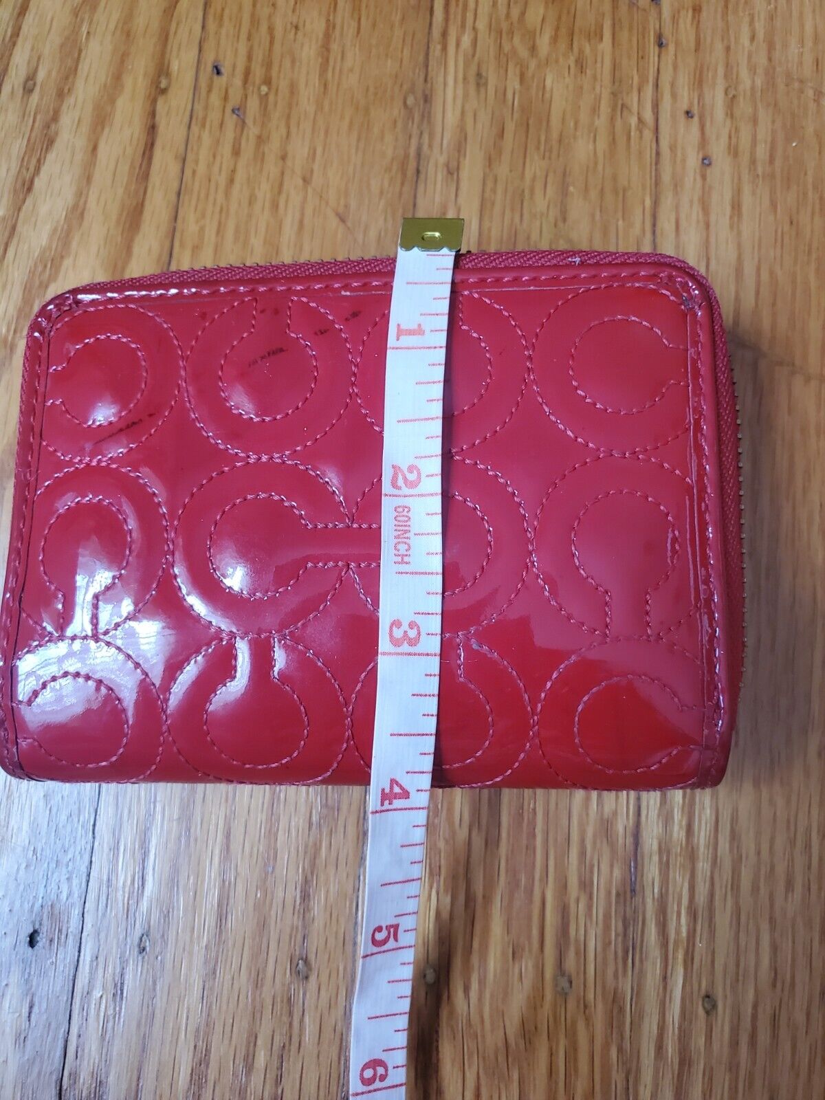 Coach Bifold Red Patent Leather Vintage WOMEN'S - image 9