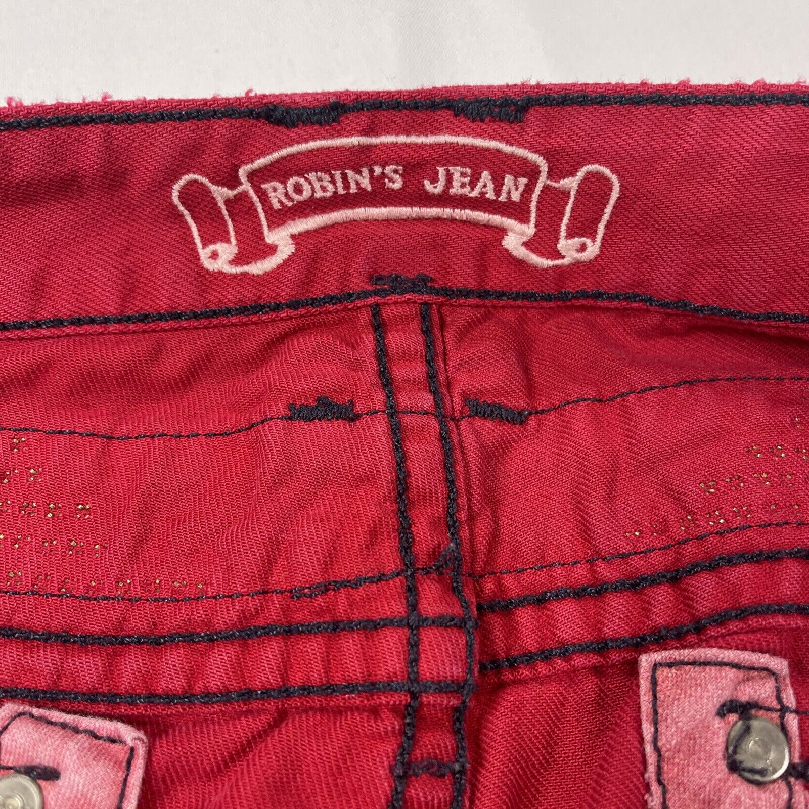 Robin’s Jean Men’s Red Sz 42 Studded Long Flap D5… - image 9