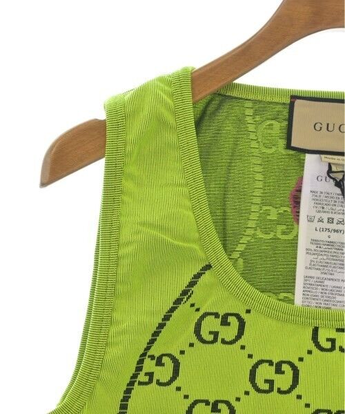 Gucci Tank Top Sports Bra Gg Logo Light Neon Gree… - image 4