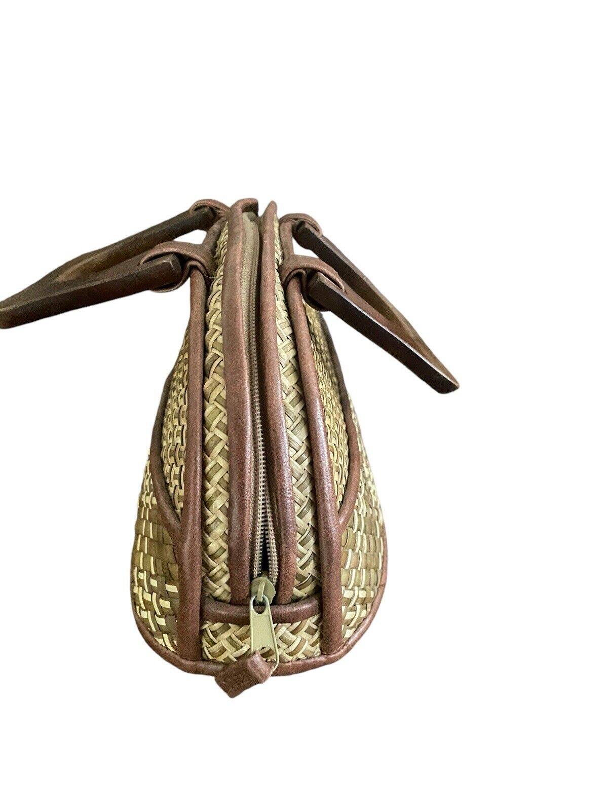 Vintage Unique Rattan Top Handle bag - image 2