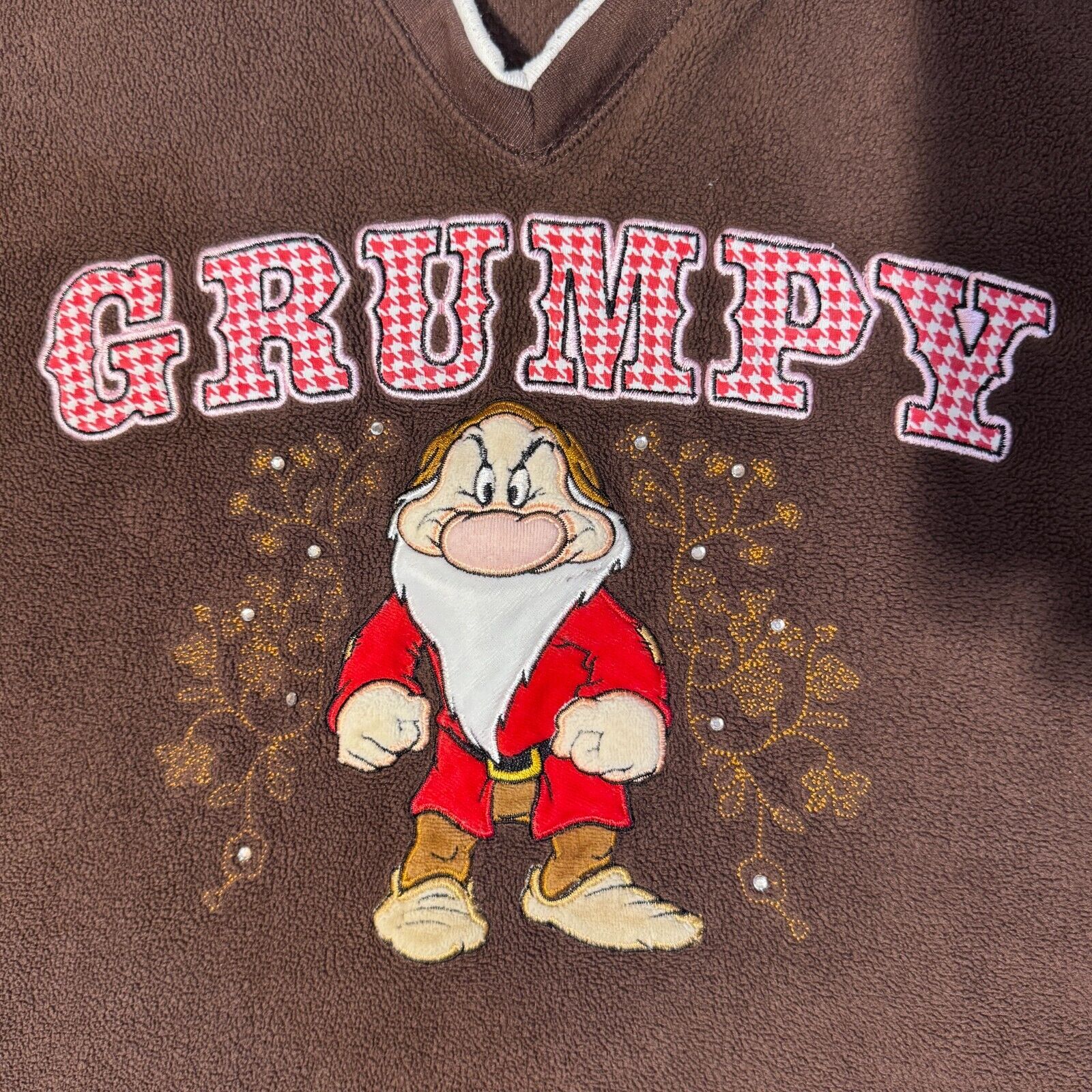 Vintage 90s Disney Snow White Grumpy Dwarf Brown … - image 3