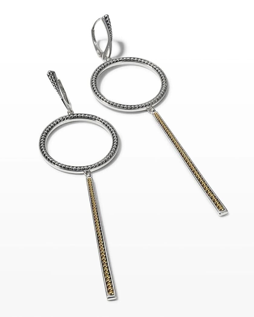 LAGOS Enso Circle & Linear Drop Earrings $750 - image 1