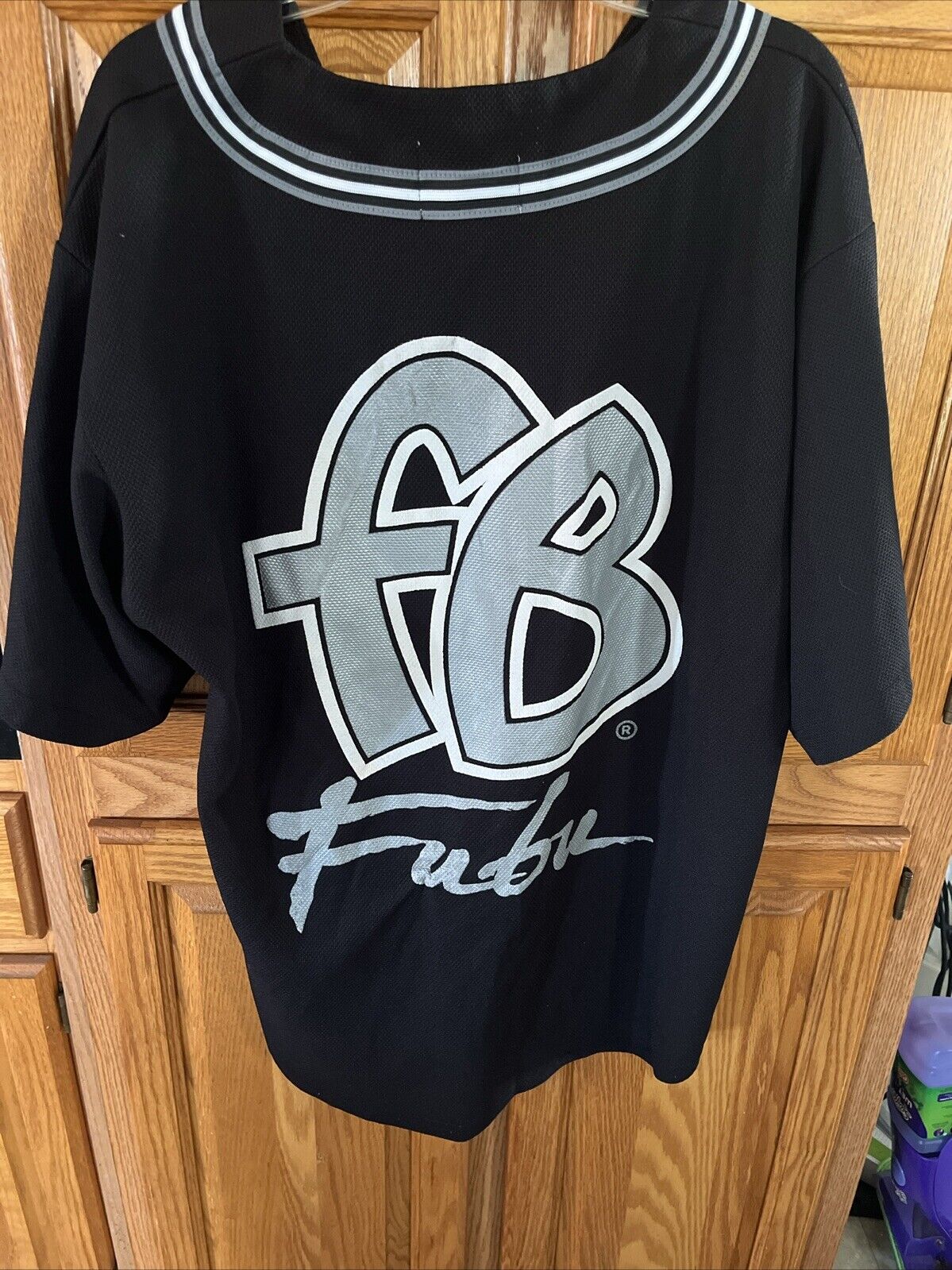 Men’s Vintage Fubu Jersey XL Black-Hip Hop Street… - image 8