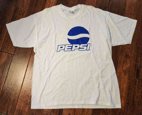 pepsi t-shirt white promo pepsi-cola logo circle … - image 1