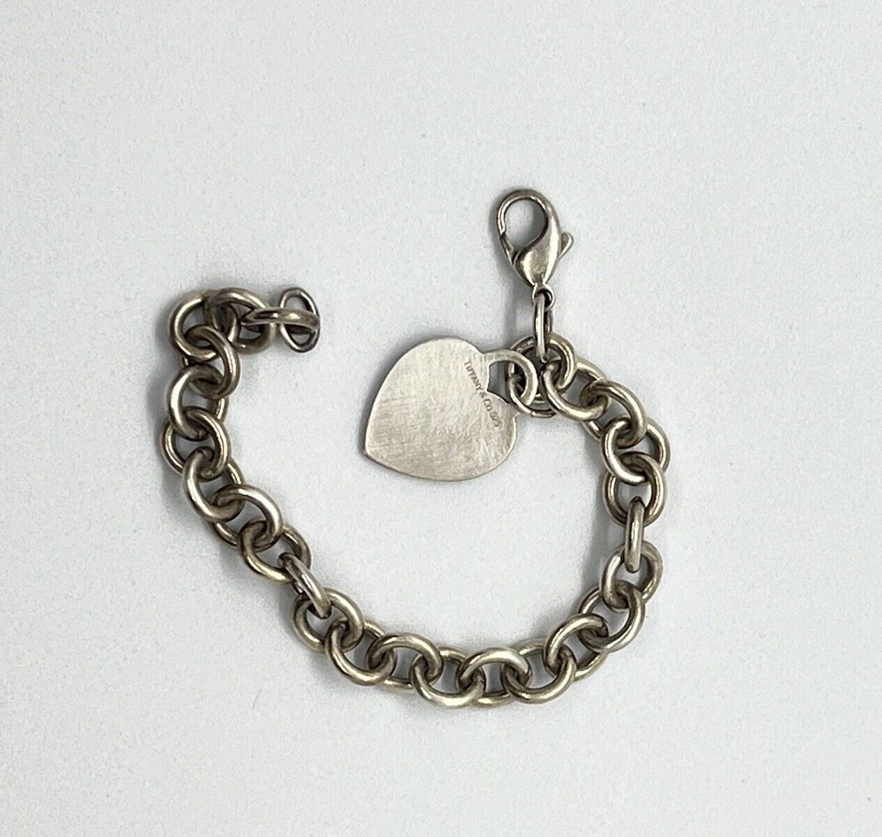 Tiffany & Co 7.5in Silver Blank Heart Tag Charm B… - image 3