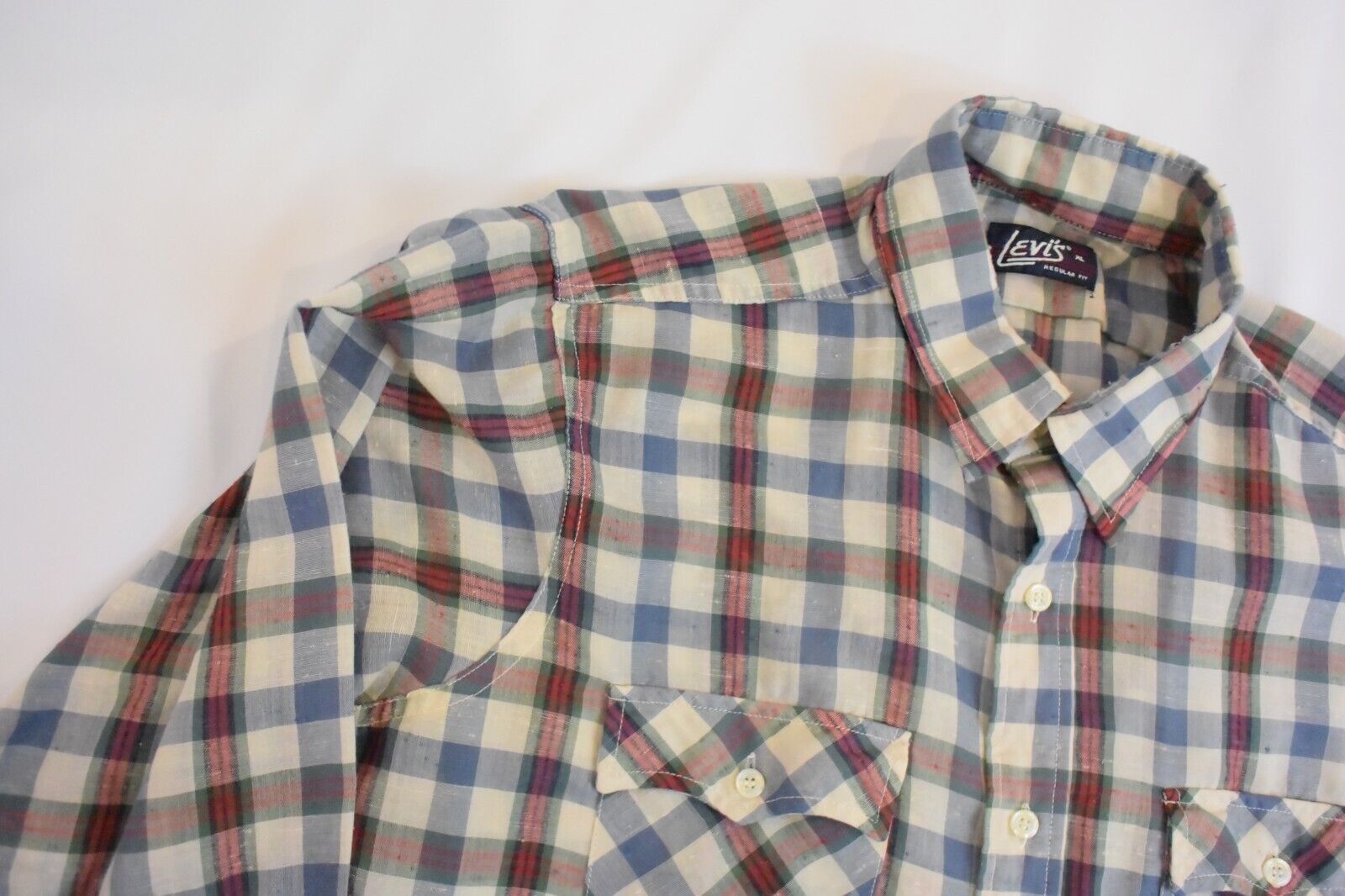 Levi’s Mens Vintage Plaid Button Down Shirt Top 1… - image 12