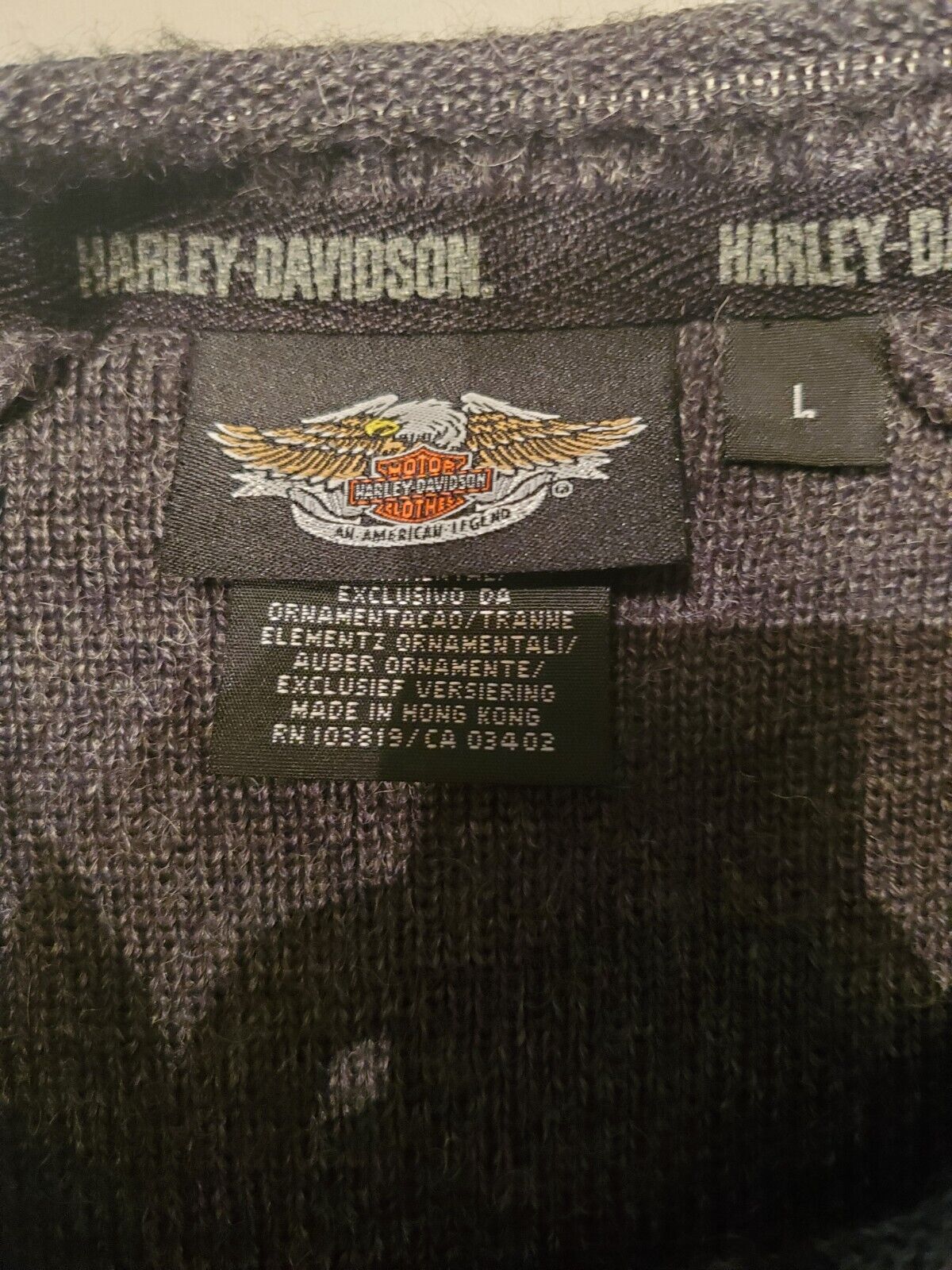 Vintage Harley-Davidson 1903 Mens Large Pullover … - image 3