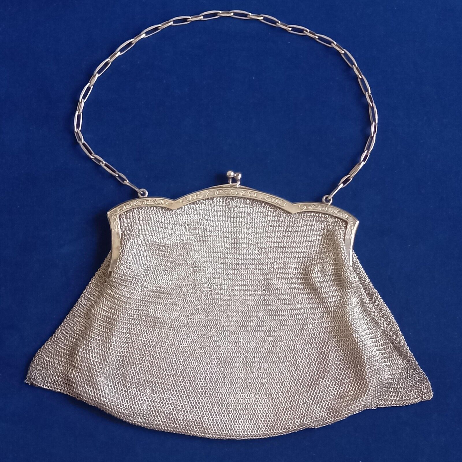 Antique german Silver .800 mesh purse hallmarked … - image 3