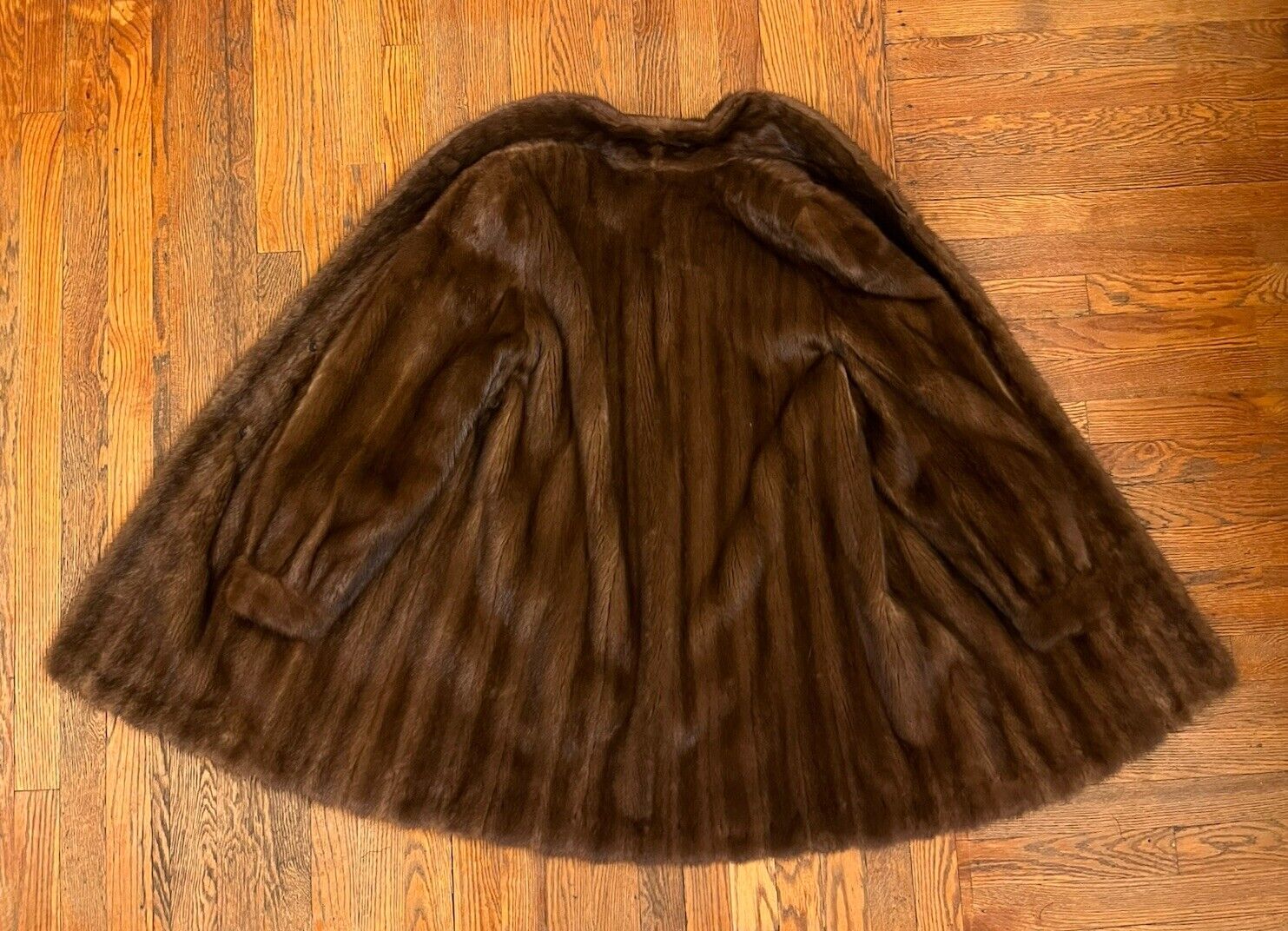 Classic Brown Mink Coat Mid Length Size Large 12 … - image 7