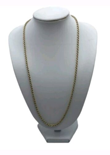 14k Yellow Gold Twist Rope Necklace Chain - image 1