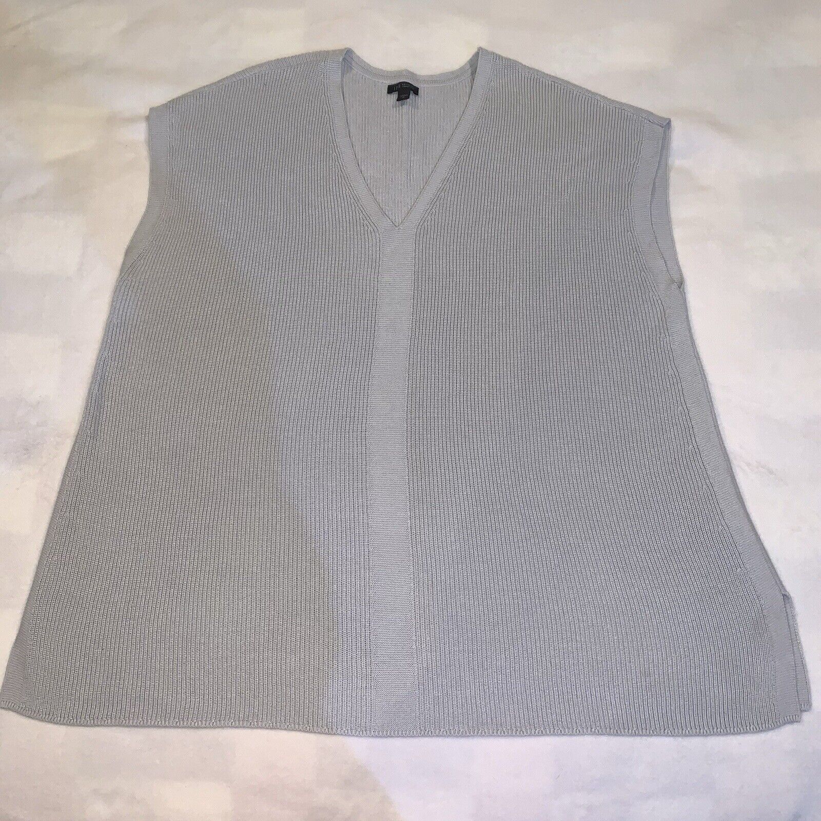 J. Jill Wearever Sweater Vest Womens Marble Gray … - image 1