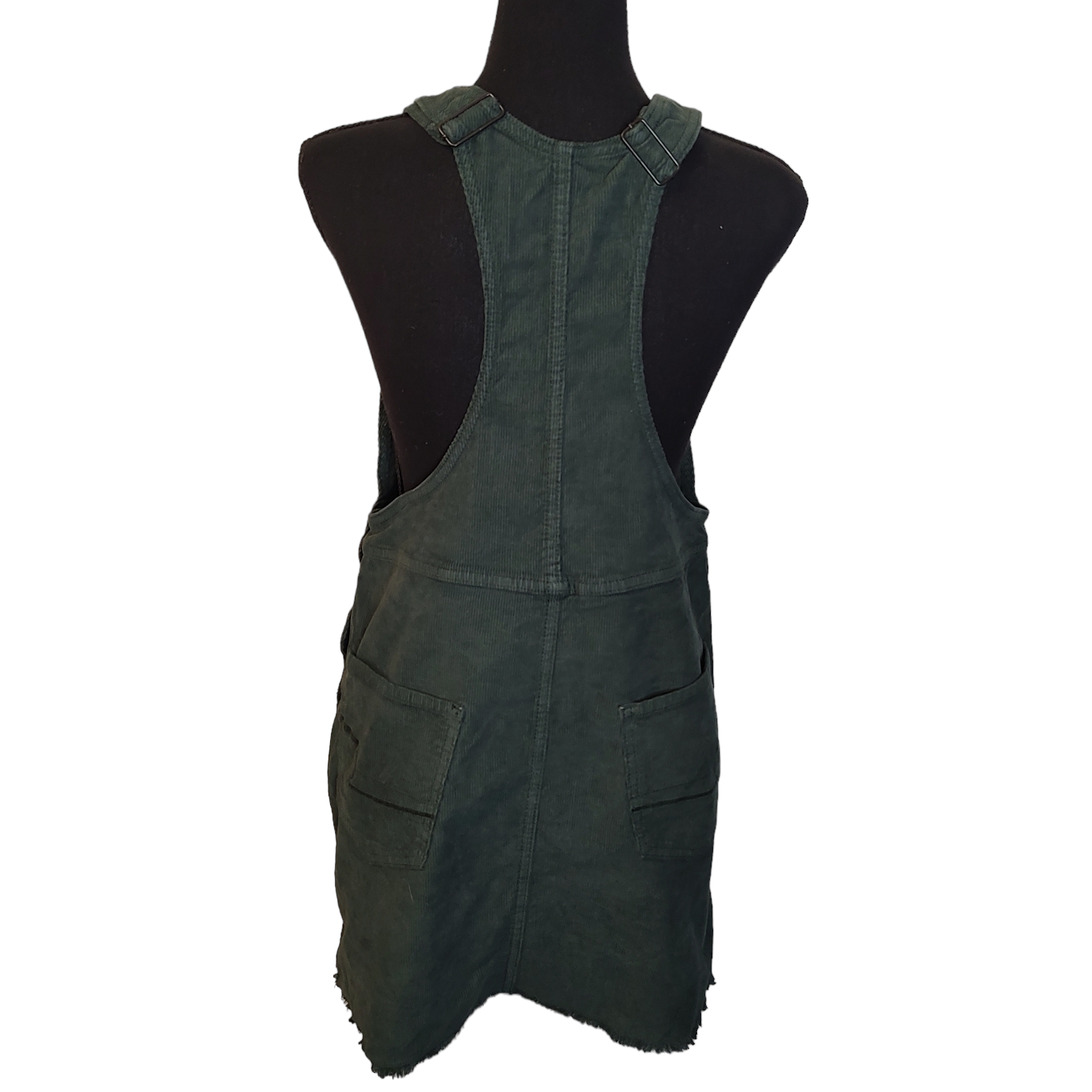 American Eagle Green Corduroy Overall Dress XS - image 6