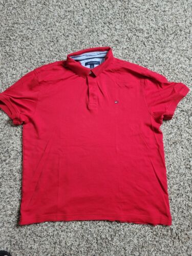 Tommy Hilfiger Size Large Mens Red Shirt Custom F… - image 1