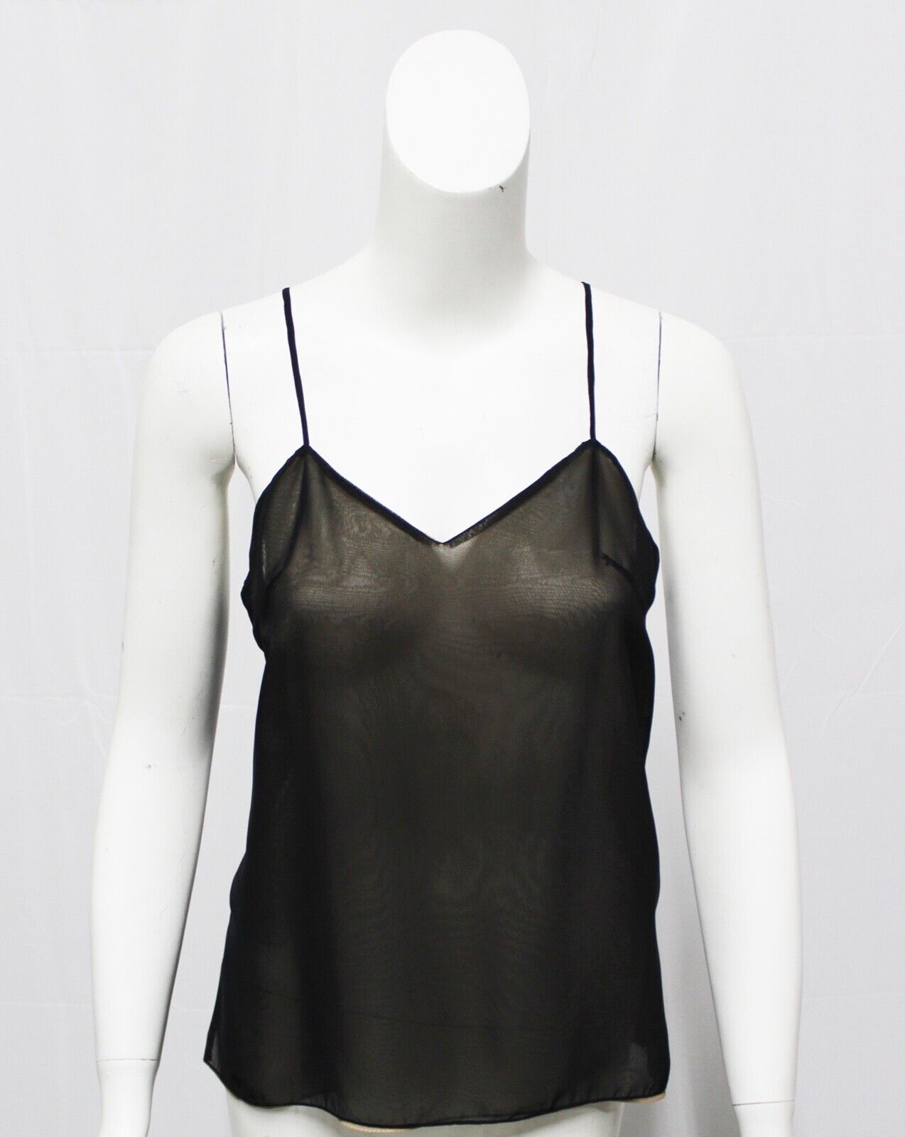 Vintage Custom-Made Womens Sheer Black Spaghetti … - image 1