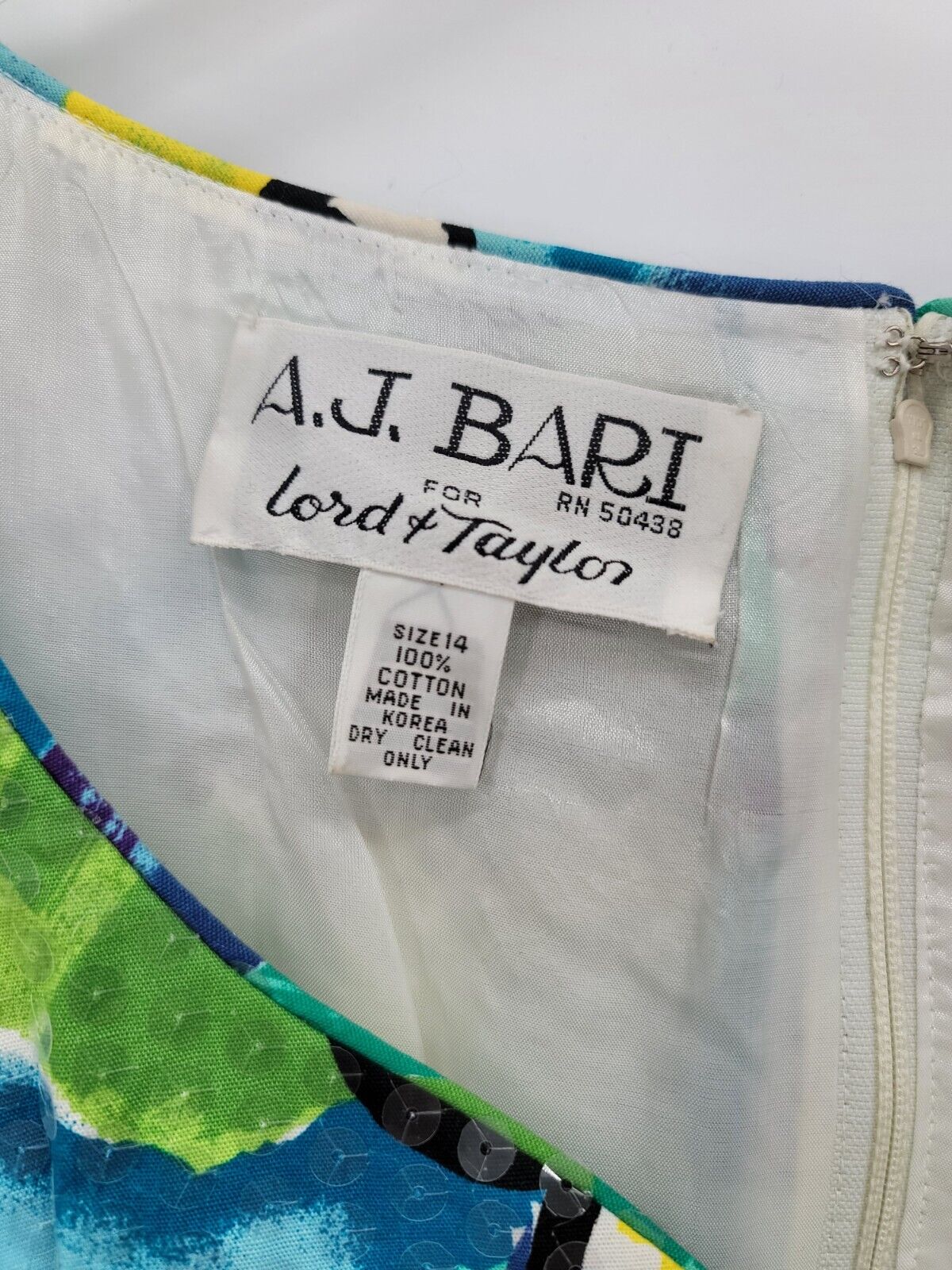 Rare A.J. Bari Vintage 80s Fully Sequined Abstrac… - image 8