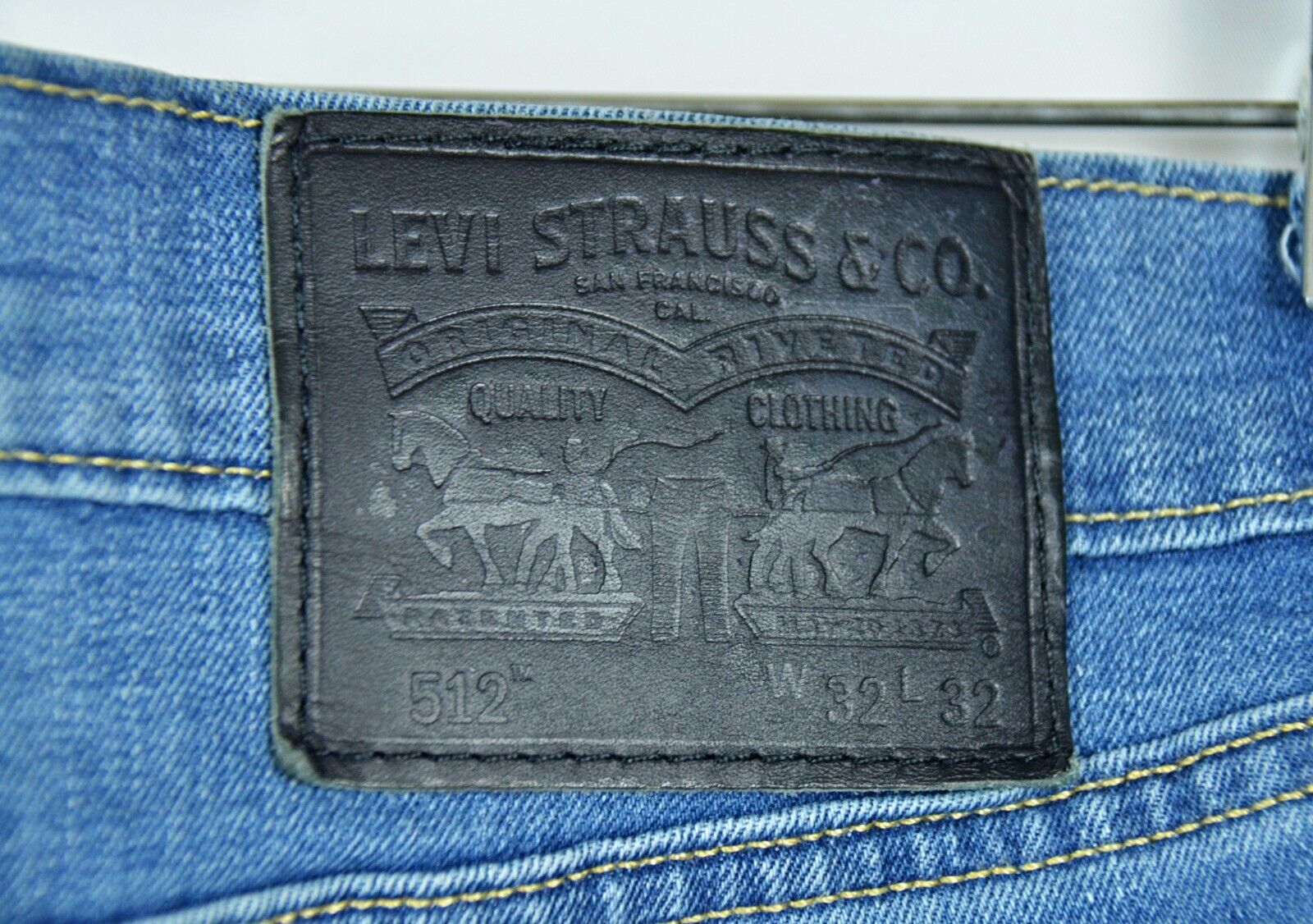 RARE Levis 512 Motorcycle Jeans Men's 32x32 Big E… - image 10