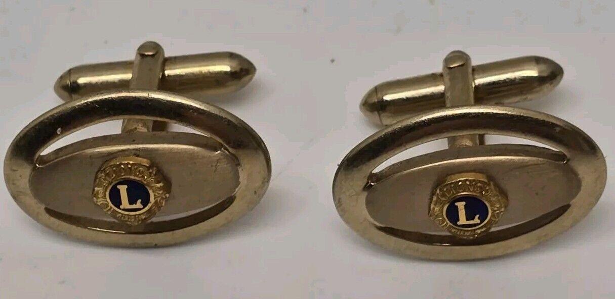 Vintage Swank Masonic Gold Toned Cuff Links W/ Ti… - image 2