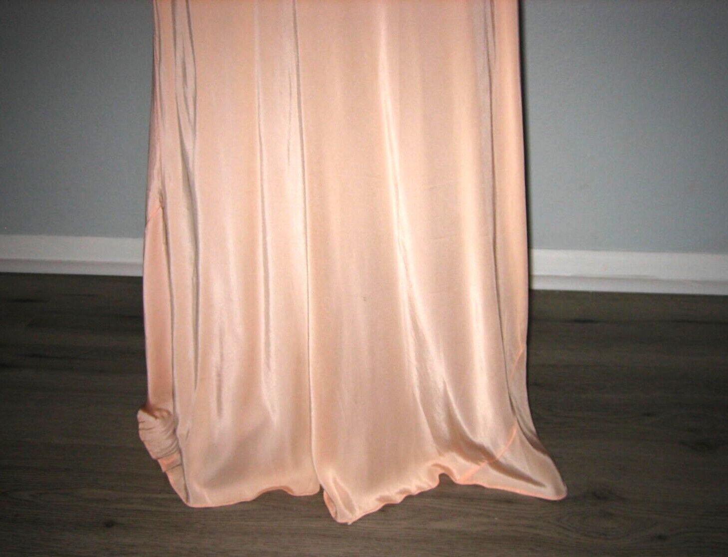 Lg. 1930's-40's,Silk,long vintage nightgown,peach… - image 8