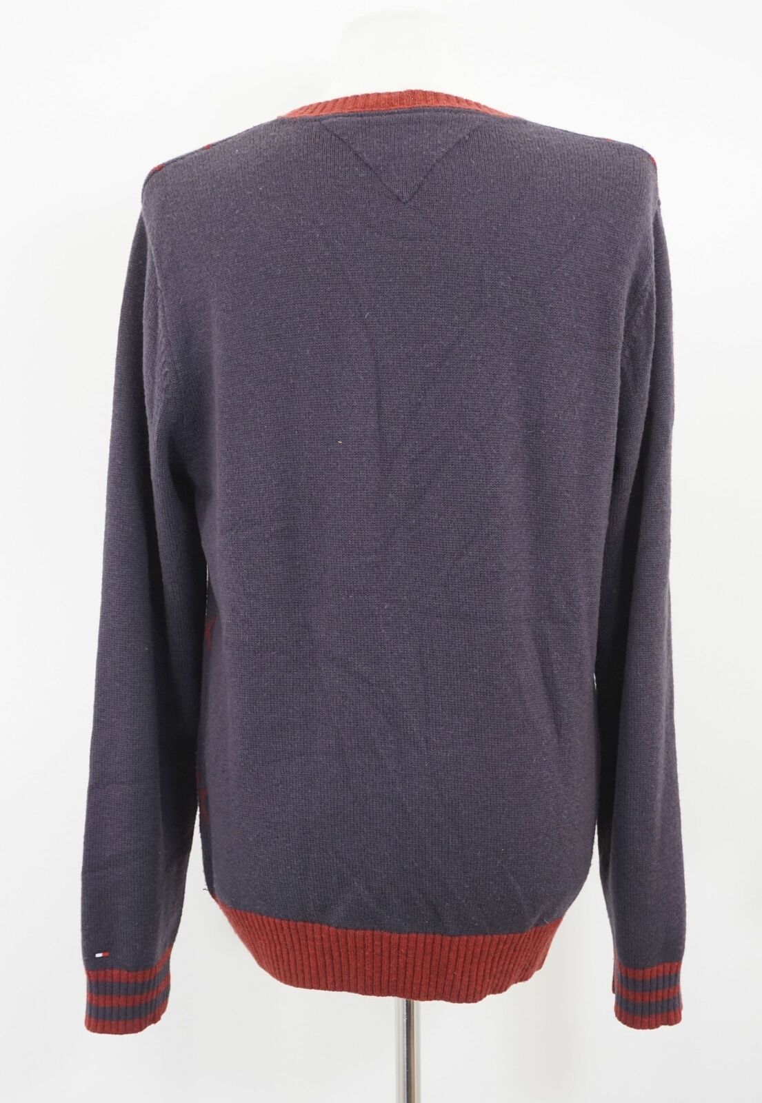 Tommy Hilfiger Men's Sweater Lambswool L Purple R… - image 5