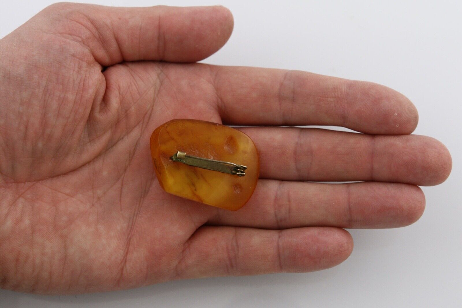 VINTAGE ANTIQUE Genuine BALTIC AMBER Egg Yolk Bro… - image 4