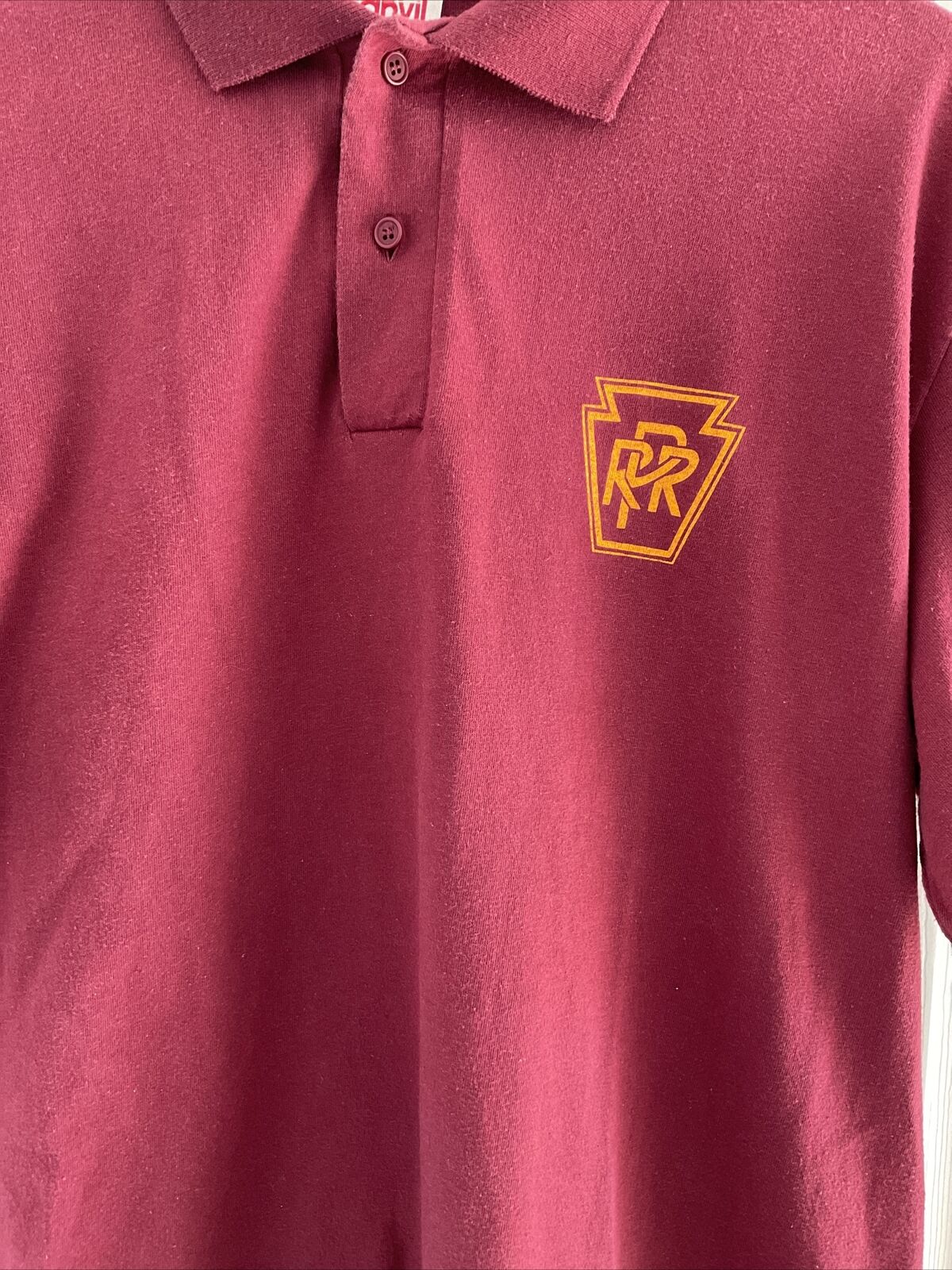 70s VTG PENNSYLVANIA RAILROAD Polo Golf Shirt Siz… - image 2