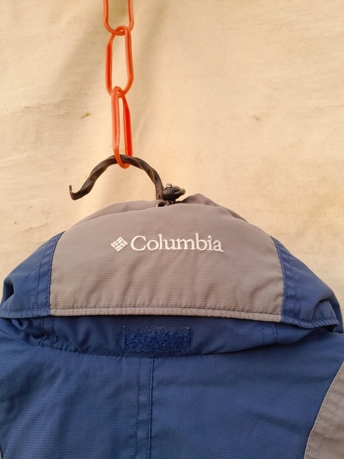 Vintage Columbia Jacket Men's Medium Blue Hooded … - image 3