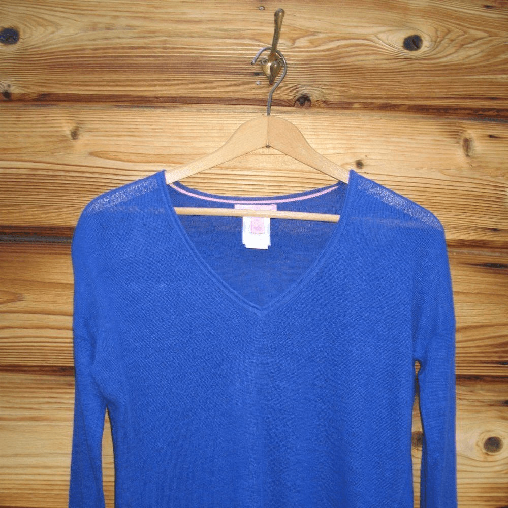 Lilly Pulitzer Liesel Blue Linen pullover Sweater… - image 4