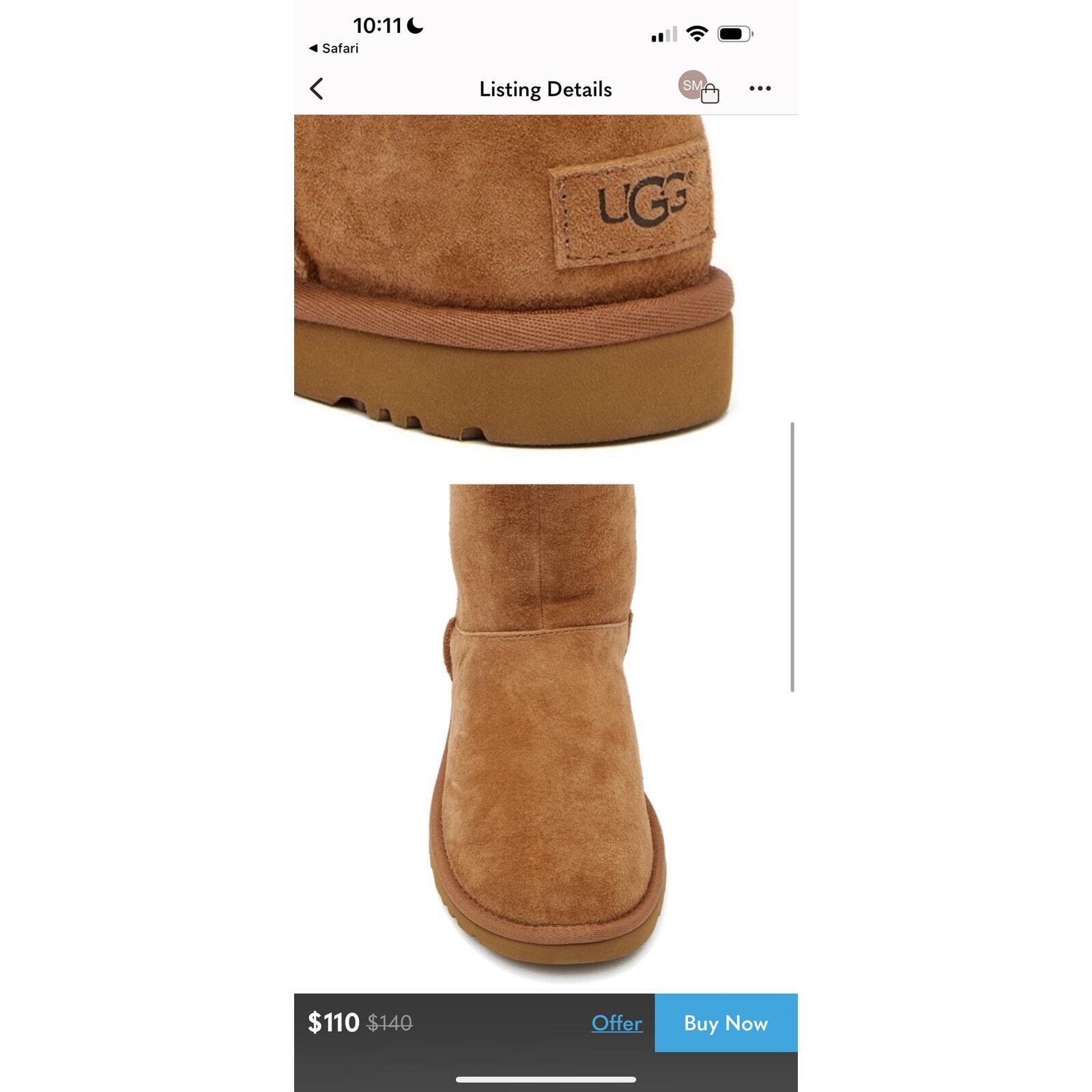 UGG Remora Womens Chestnut Buckle Winter Suede Le… - image 4