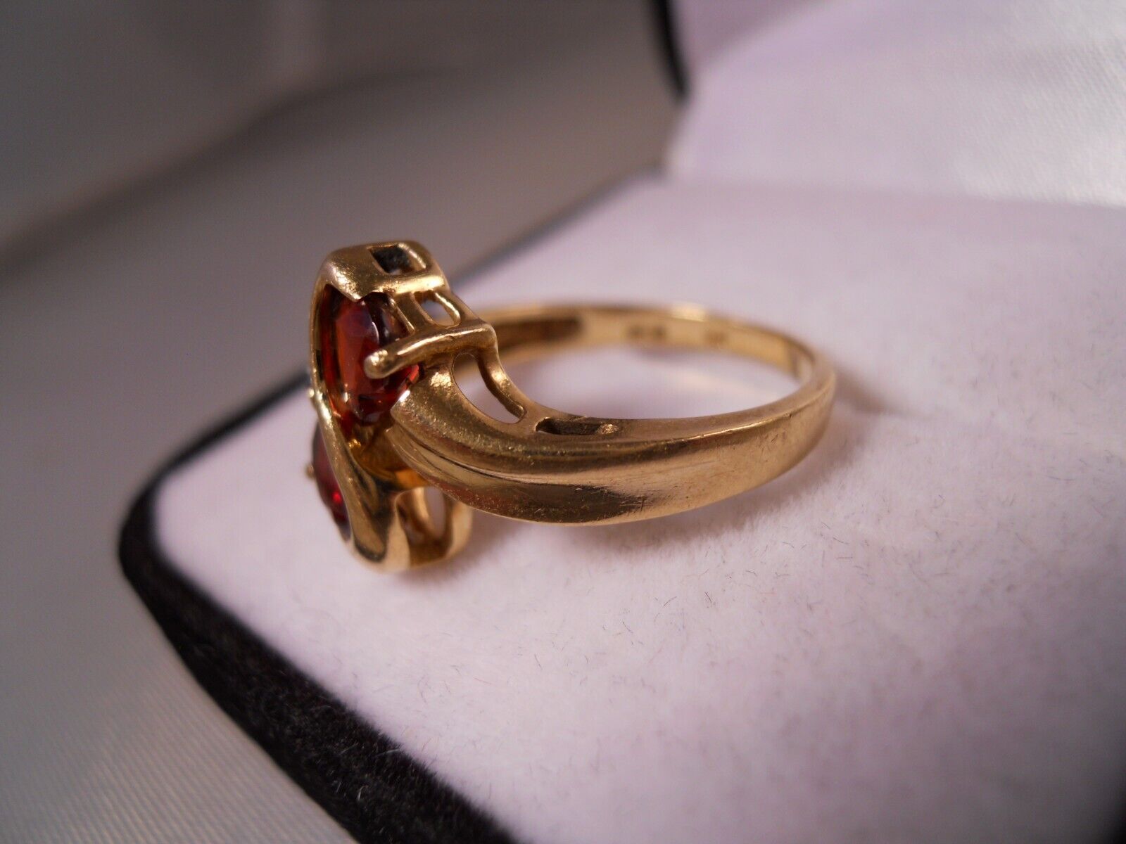 DESIGNER NY 10K YELLOW GOLD RED HEART CUT GARNETS… - image 11