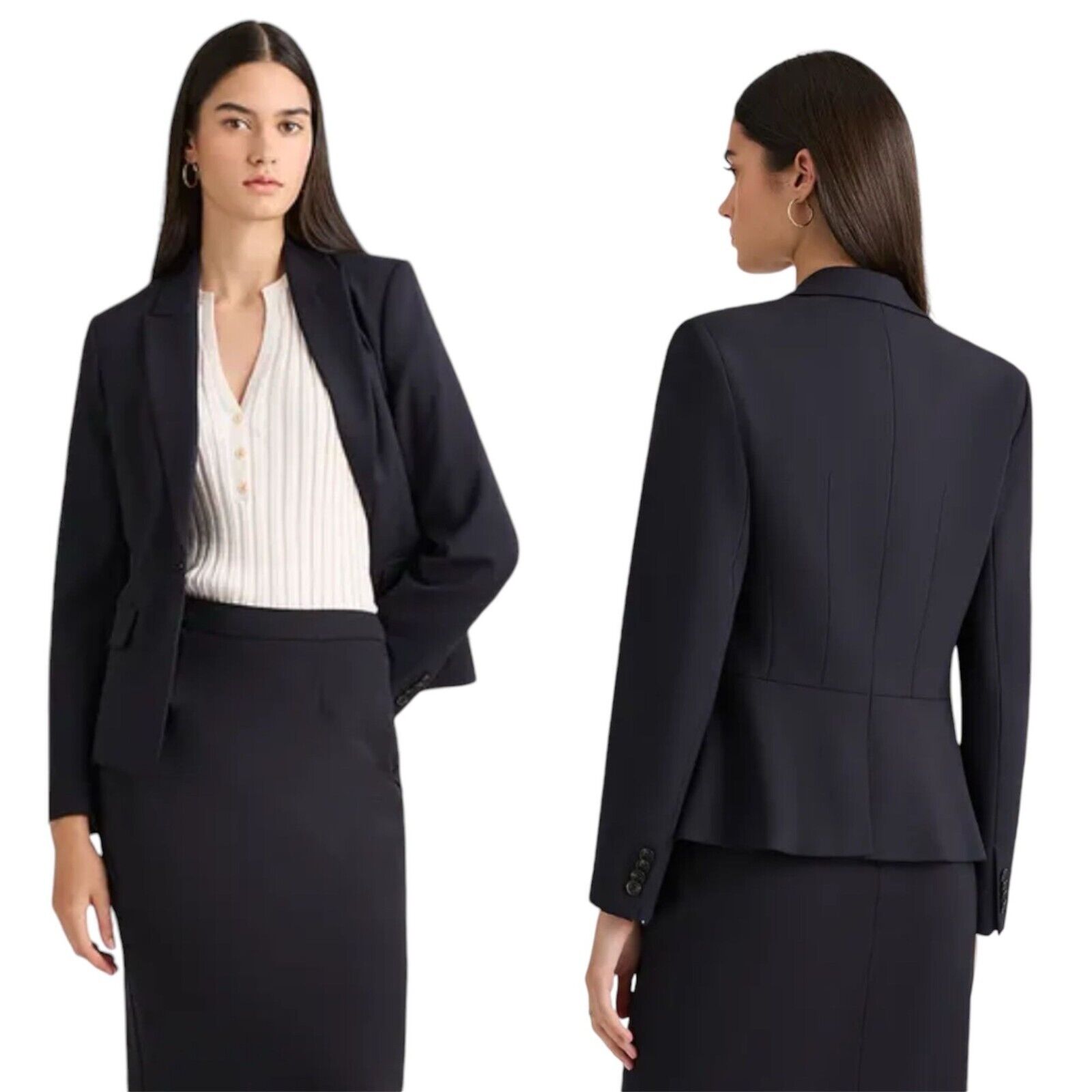 Women's David Lawrence Stevie Black Blazer, size … - image 9