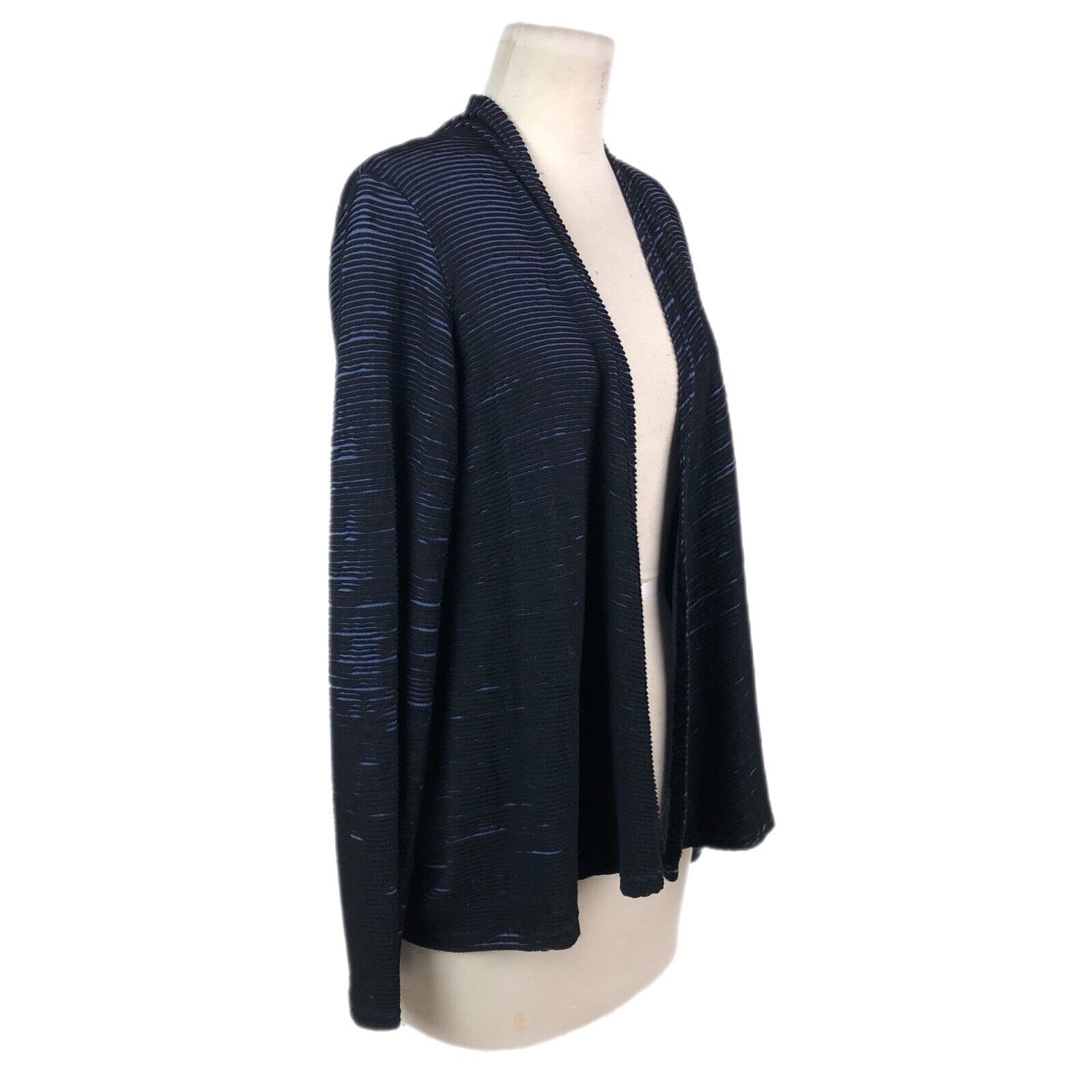 Cut Loose Blue Black Open Front Cardigan Wrap Str… - image 3