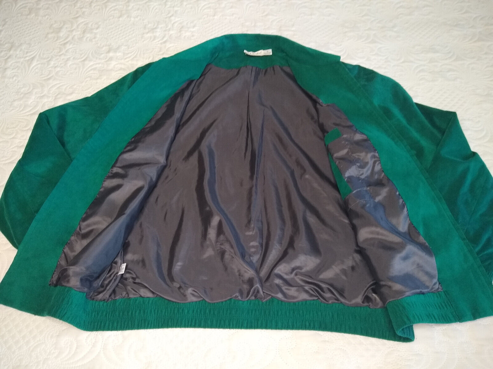 St Croix Knits Jacket Faux Suede Men's M Emerald … - image 2