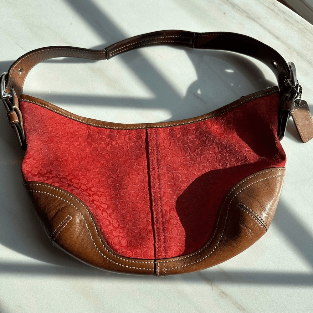 90’s or Y2K Coach red signature C handbag - image 5