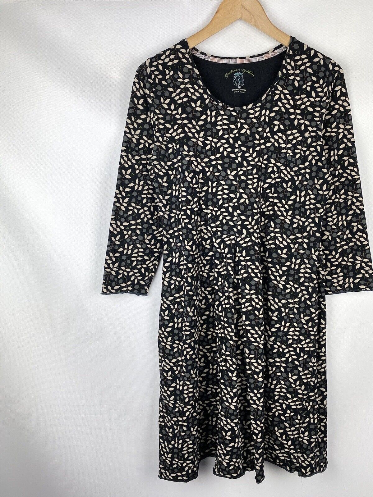 Gudrun Sjoden ladies patterned lagenlook dress si… - image 2