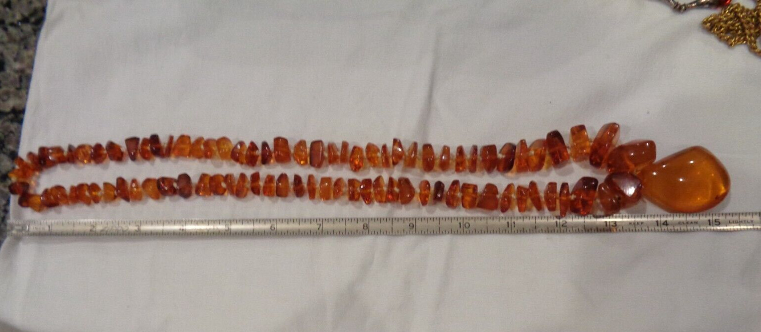 Antique Estate Natural Amber Necklace - image 7