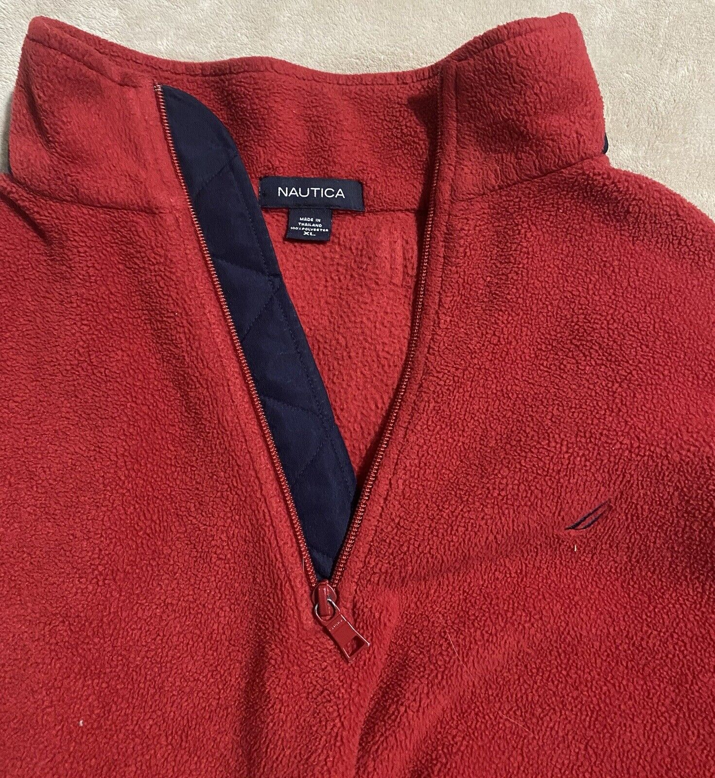 ￼ Nautica quarter zip turtleneck. Extra large red. - image 4