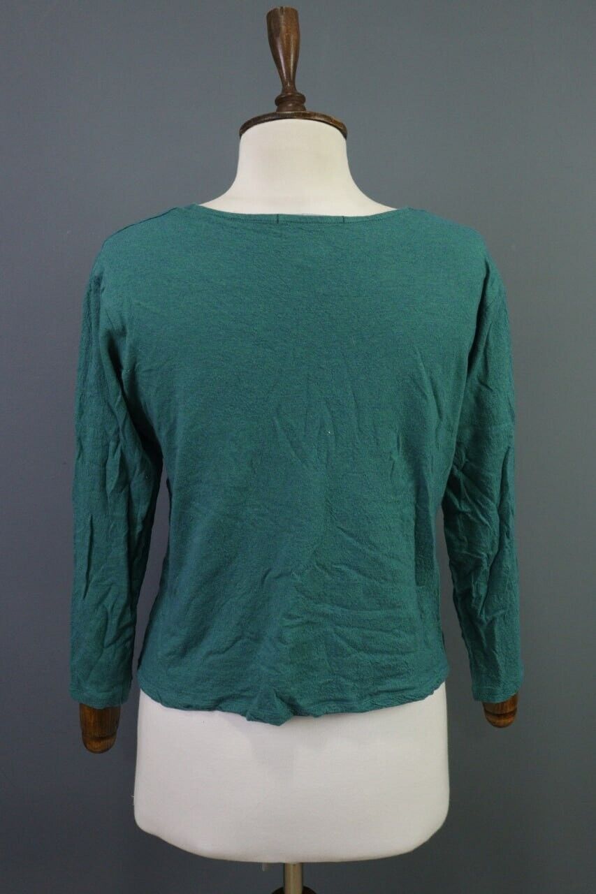 Gudrun Sjoden Green Wool Knit Top Shirt Size M - image 10