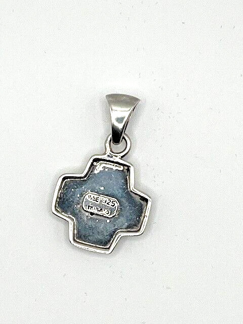 925 Sterling Silver and blue lapis cross pendant - image 7