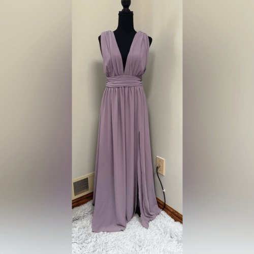 Lulus Woman’s Heavenly Hues Dusty Purple Maxi Dres