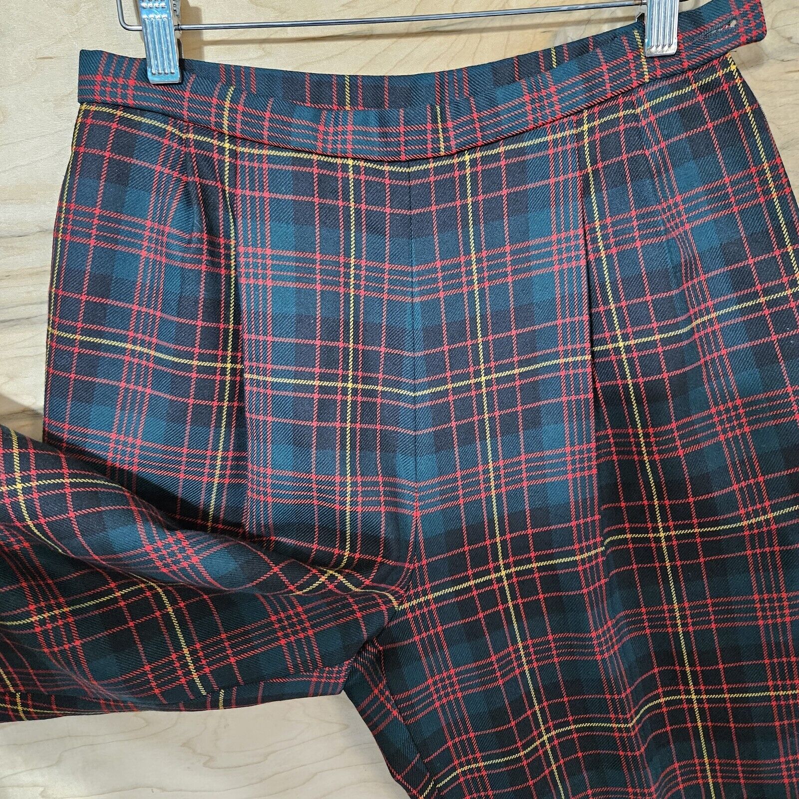 Pendleton Womens Vtg Sz 8 Red Plaid High Waist Pl… - image 10