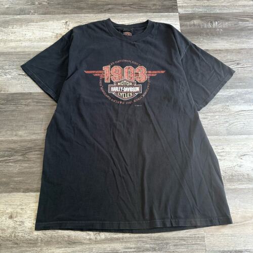 Vintage 90s 1996 Black Orange 1903 Harley Davidso… - image 1