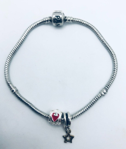 Authentic PANDORA Moments Snake Chain Bracelet w/… - image 1