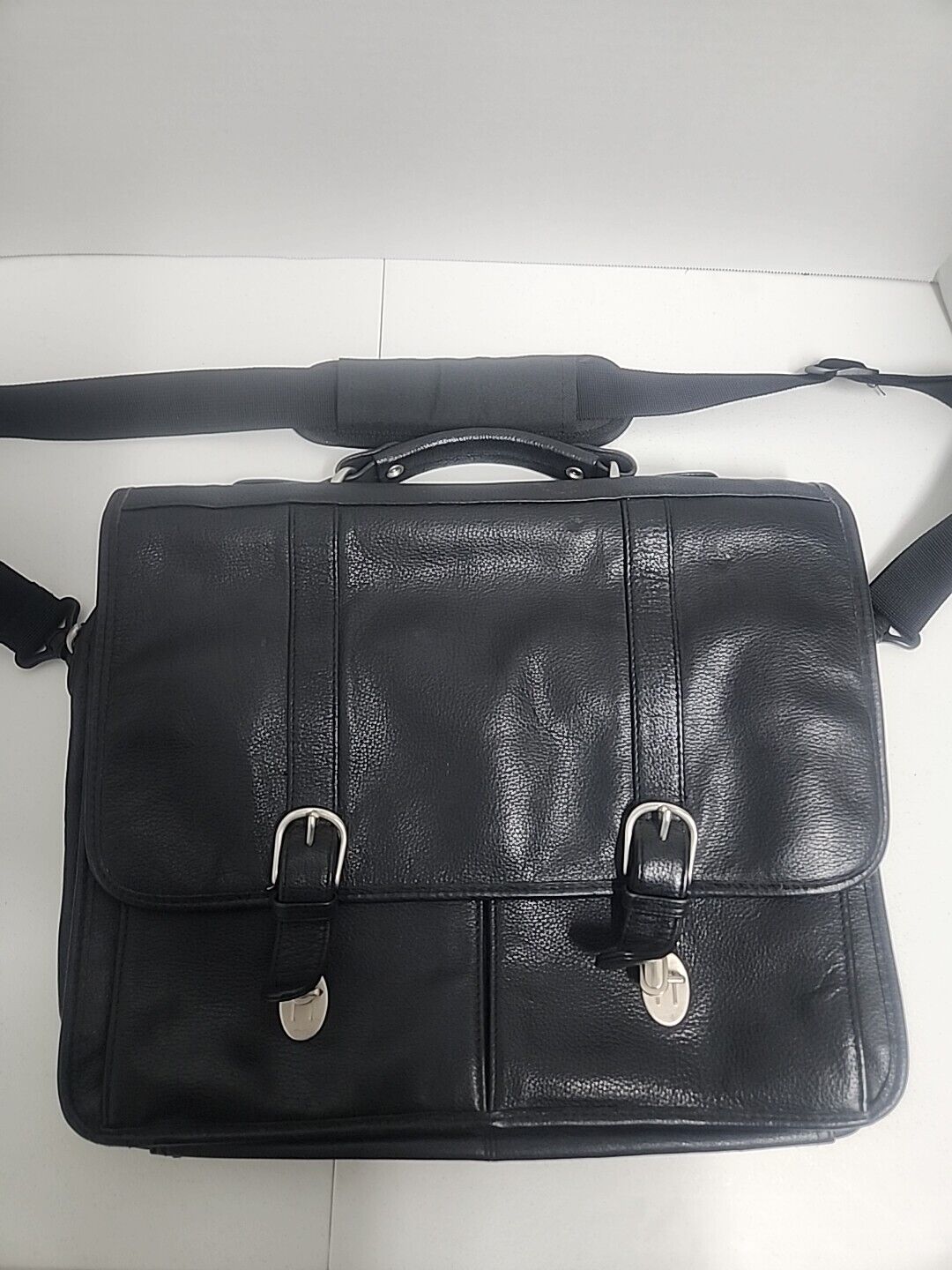 wilsons leather large black messenger bag - image 1