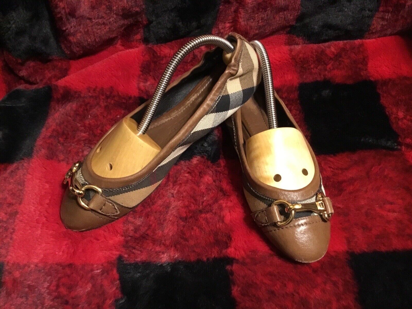 Rare Burberry Woman’s Heritage House Check Ballet… - image 13