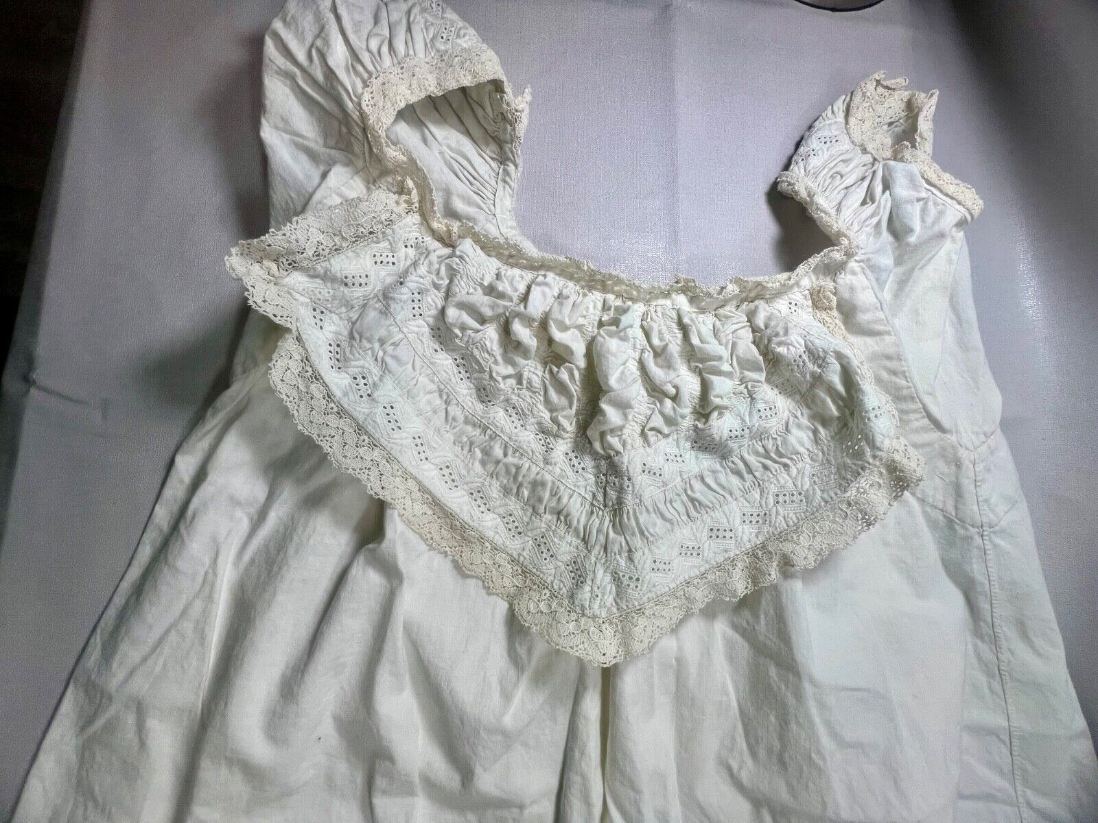 Antique Vintage Edwardian Victorian Heavy Cotton … - image 4