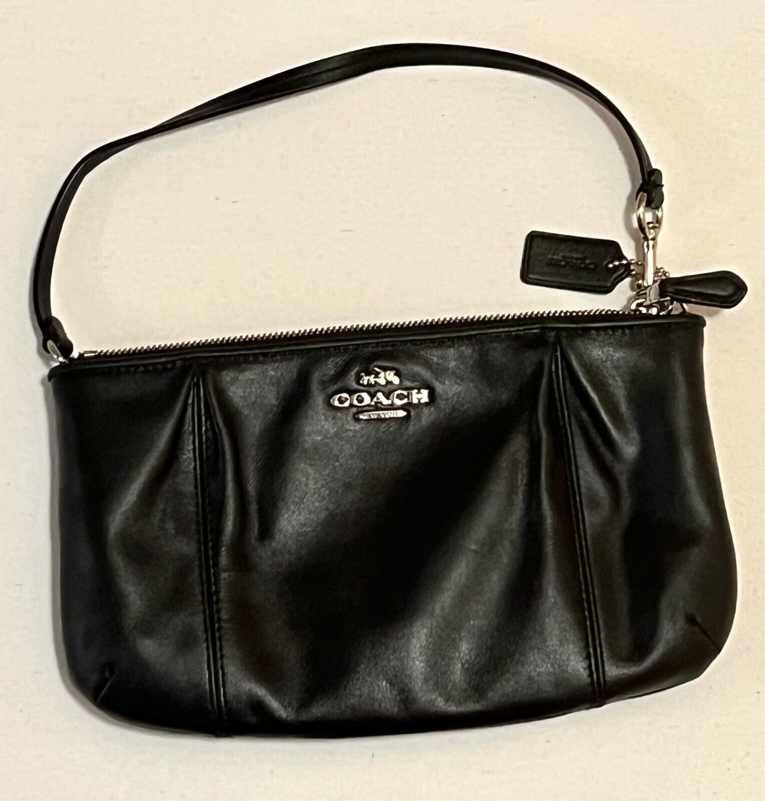 Vintage Black Leather Coach Purse - image 1