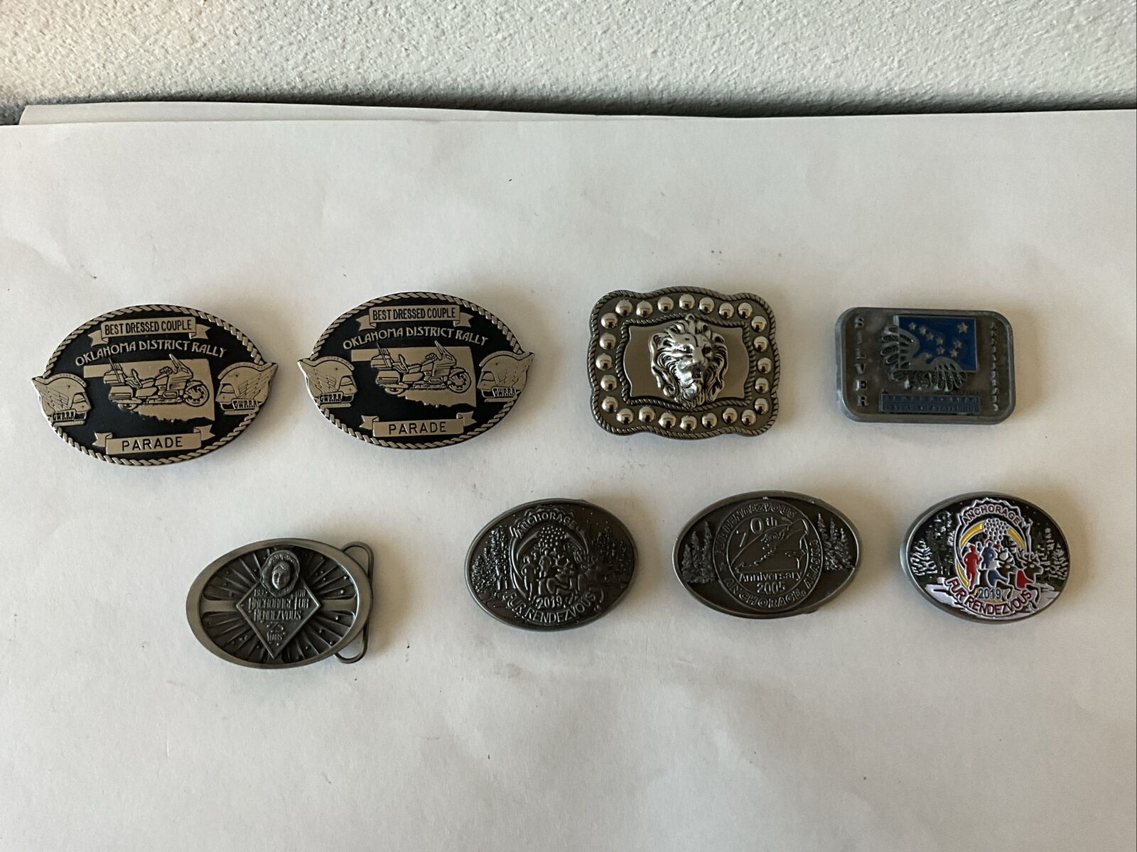 Lot Of 8 Vintage Belt Buckles - image 1